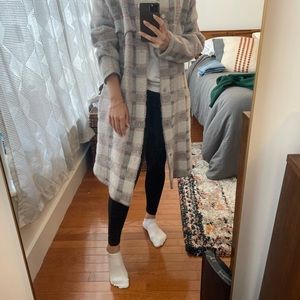 Anthropologie Eliza Pilcro Eyelash Plaid Shirt Jacket